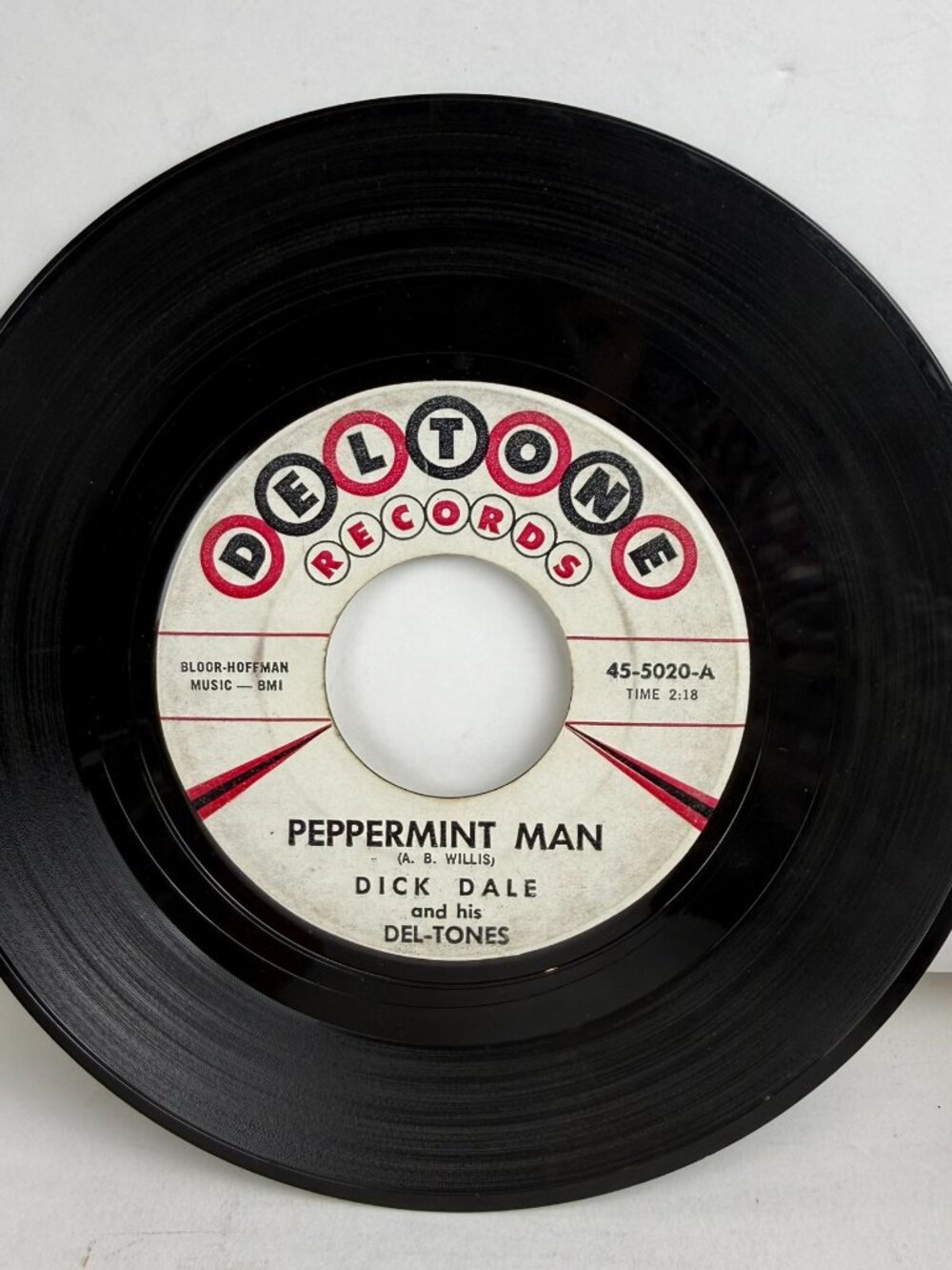 Dick Dale Del-Tones Peppermint Man / Surf Beat Deltone 45-5020 7" 45 RPM Vinyl
